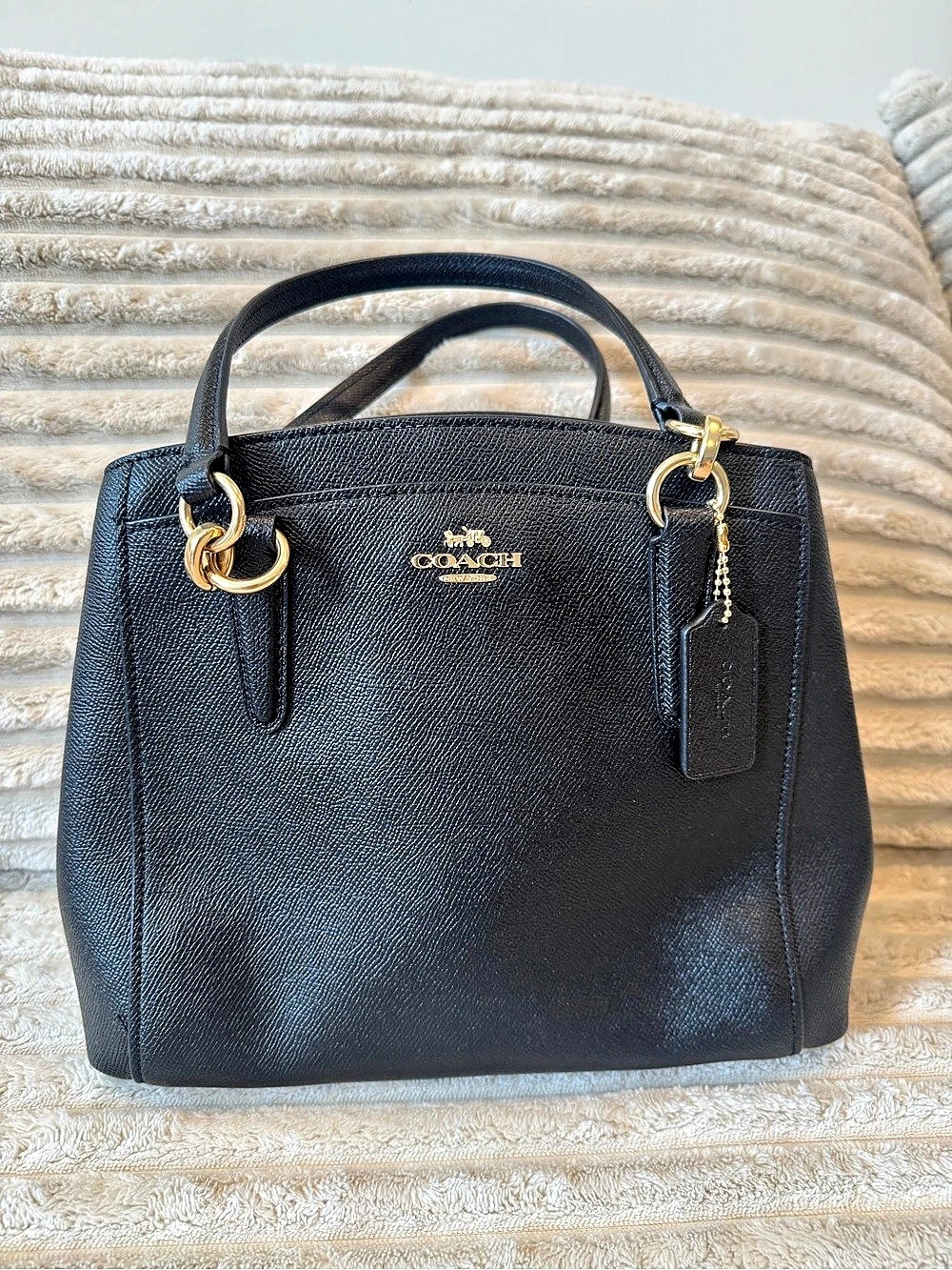 Coach Black Structured Satchel NWT